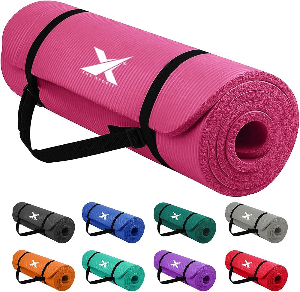 Xn8 Sports Yoga Mat 10mm 15mm NBR Exercise Mat with Carry Strap