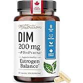 DIM Supplement 200 mg | Estrogen Balance for Women & Men | Hormonal Acne, Hormone Balance, PMS, Bloating, Antioxidant & Menop