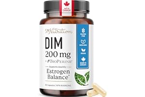 DIM Supplement 200 mg | Estrogen Balance for Women & Men | Hormonal Acne, Hormone Balance, PMS, Bloating, Antioxidant & Menop