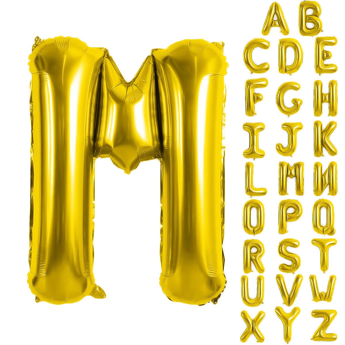 Photo 1 of Gold Letter M Balloons 40 Inch Foil Helium Golden Big Alphabet Party Ballon Mylar Balloon Large Letter Balloon Aluminum Foil for Birthday Wedding Anniversary Party Decorations/Golden M YUNSHANGMO