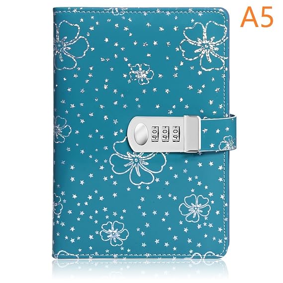 PU Leather with Lock, A5 Size Diary with Combination Lock