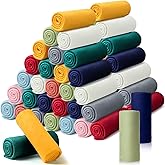 Kinlop 40 Packs Fleece Blanket Bulk 60 x 50 Inch Soft Lightweight Fleece Cozy Blanket Warm Throw Plush Pet Throw for Bed Couch Sofa Home Office Wedding Gifts Travel Camping(Classic Color,60 Packs)