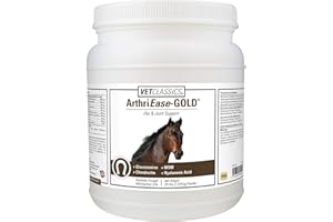 Vet Classics ArthriEase-Gold Joint Support for Horses - Powder Health Supplement for Horses – Alleviates Aches and Discomfort – For Flexibility, Healthy Joint Function – Antioxidants 2 lb. 4 Oz.Powder