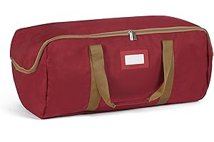 Covermates Keepsakes Garland Duffle Bag - Durable Polyester, Reinforced Handles, Fits up to 25 Foot Garland Depending on Thickness - Holiday Storage, Red