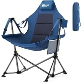 Portal Hammock Camping Chair,Adjustable Recline Backrest,Blue | up to 400 lbs,Swinging Chair Outdoor with Adjustable Recline Headrest Pillow,for Camping Beach Sports Events