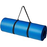 鶹 Basics Thick Exercise Yoga Mat with Carrying Strap