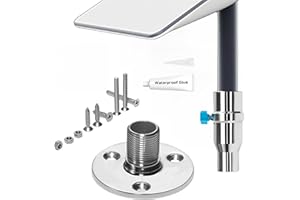 GALEITH Full Stainless Steel Starlink Mount with Adapter for Yacht Ship RV Marine, 316 Stainless Steel Base, Starlink Mounting Kis, Marine Antenna Mount