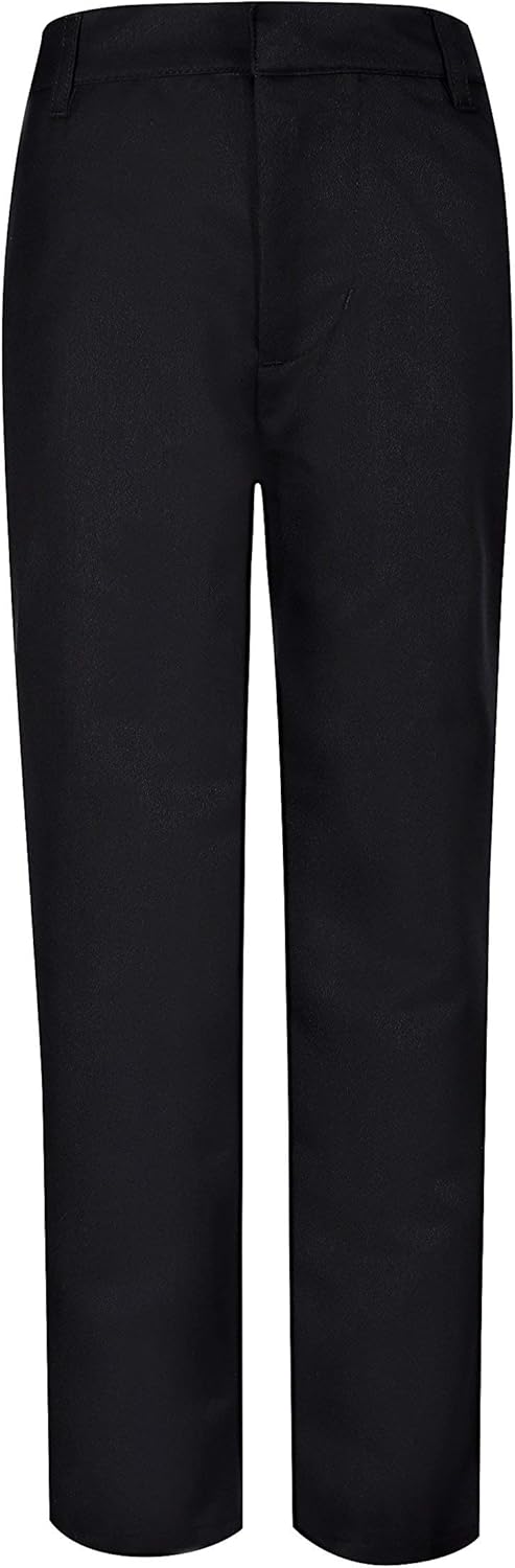 Bienzoe Boy's School Uniforms Stretchy Polyester Adjust Waist Dress Pants: Clothing