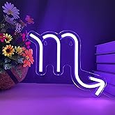 The Zodiac Horoscope Neon Sign, Scorpio LED Neon Signs for Wall Decor, Astrology Zodiac Horoscope Neon Lights Beautiful Spiritual, Birthday Party, Home Kids Room Decor (Scorpio)