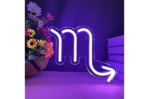 BERNICEKELLY The Zodiac Horoscope Neon Sign, Scorpio LED Neon Signs for Wall Decor, Astrology Zodiac Horoscope Neon Lights Beautiful Spiritual Gift, Birthday Gift, Home Kids Room Decor (Scorpio)