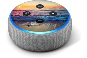 IT'S A SKIN Beach Tide Water Rocks Sunset - Vinyl Decal Skin Compatible with Amazon Echo Dot 3rd Generation Alexa - Decorations for Your Smart Home Speakers, Great Gift for mom, dad, Birthday, Kids