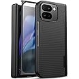 SIXBOX for Google Pixel 9 Pro Fold Case with Screen Protector & Hinge Protection, Slim Fit Shockproof Lightweight Durable Hard PC Cover Protective Phone Cover Case for Pixel 9 Pro Fold 2024, Black