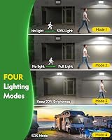 OHAYORI Solar Security Lights Outdoor 122LED 4 Modes USB Rechargeable view 4
