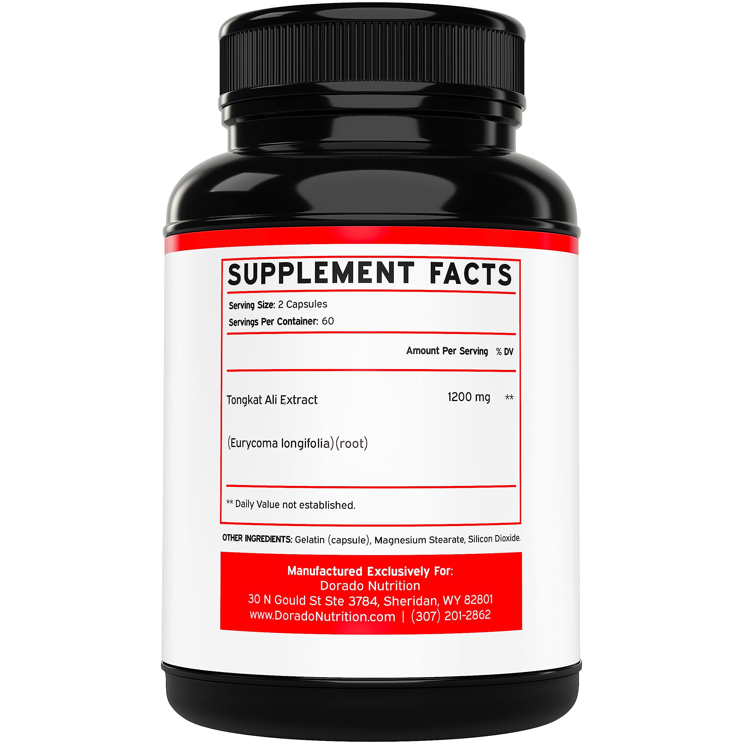 Tongkat Ali For Men (Longjack) Eurycoma Longifolia Extract 1200mg Per Serving, 120 Capsules - Longjack Tongkat Ali for Men's Health & Vitality Support - Third Party Tested, USA Made & Non-GMO