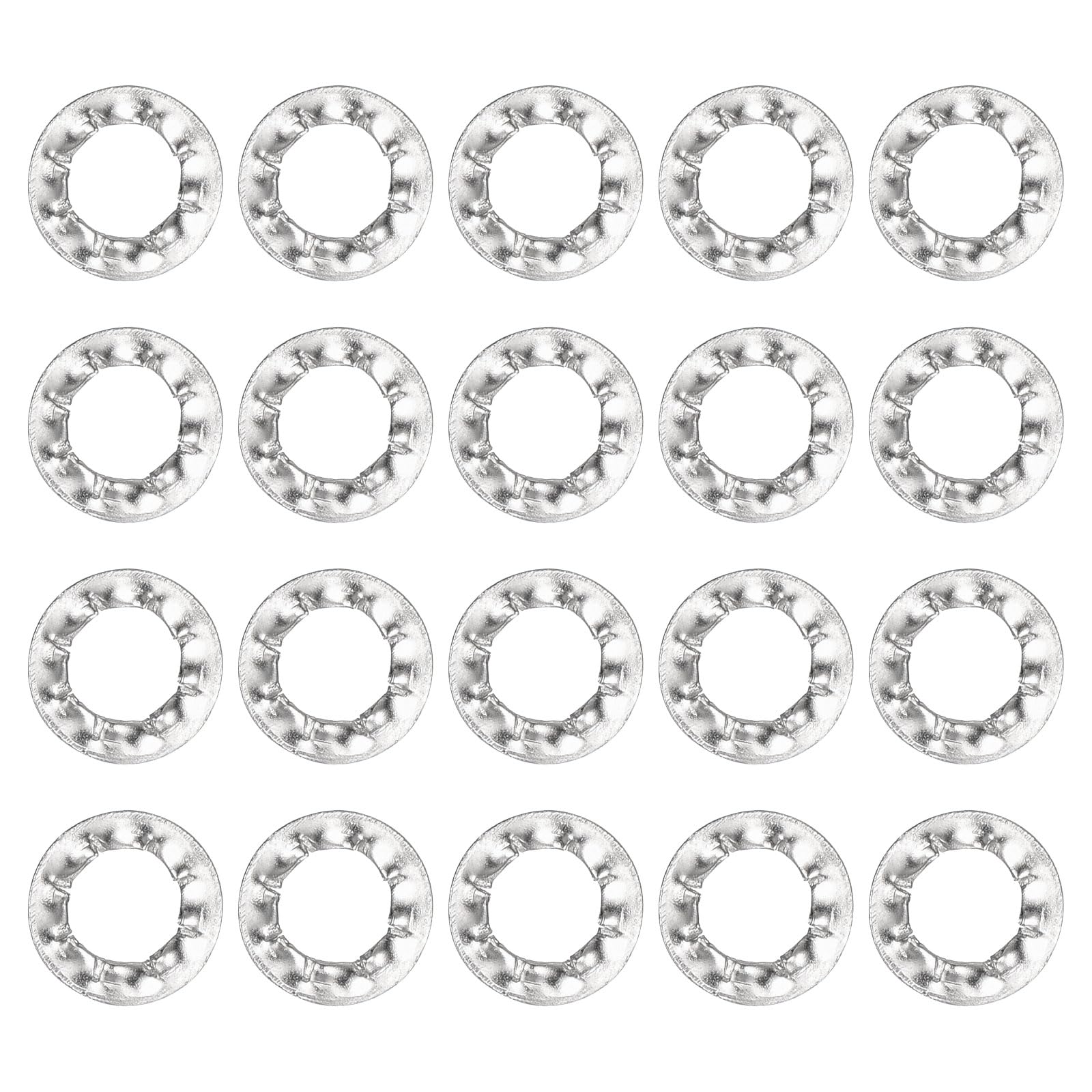 uxcell M4 20Pcs Internal Tooth Washers, 304