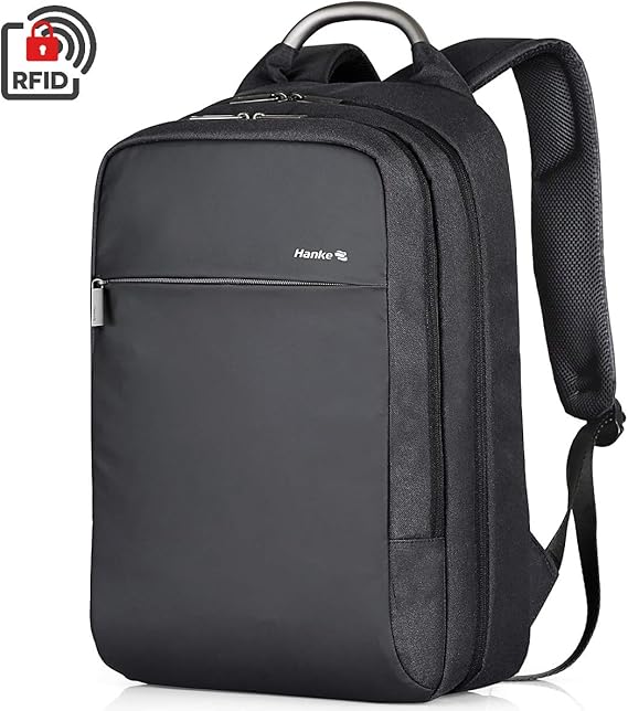 Hanke Slim Travel Laptop Backpack, Expandable Water Resistant Business