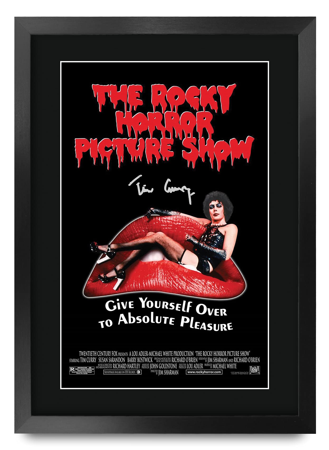 HWC Trading A3 FR The Rocky Horror Picture Show Movie Poster Tim Curry Signed Gift FRAMED A3 Printed Autograph Film Gifts Print Photo Picture Display… — image 1
