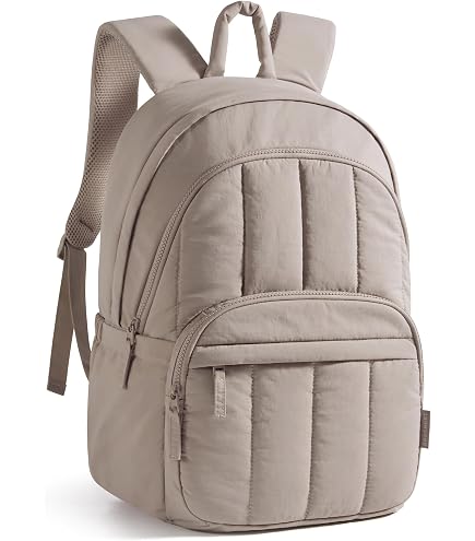 BTOOP Travel Backpack for Women Work Backpack Quilted College Backpacks for School Fit 15.6 Inch Laptop(Quilting-Khaki) : Electronics