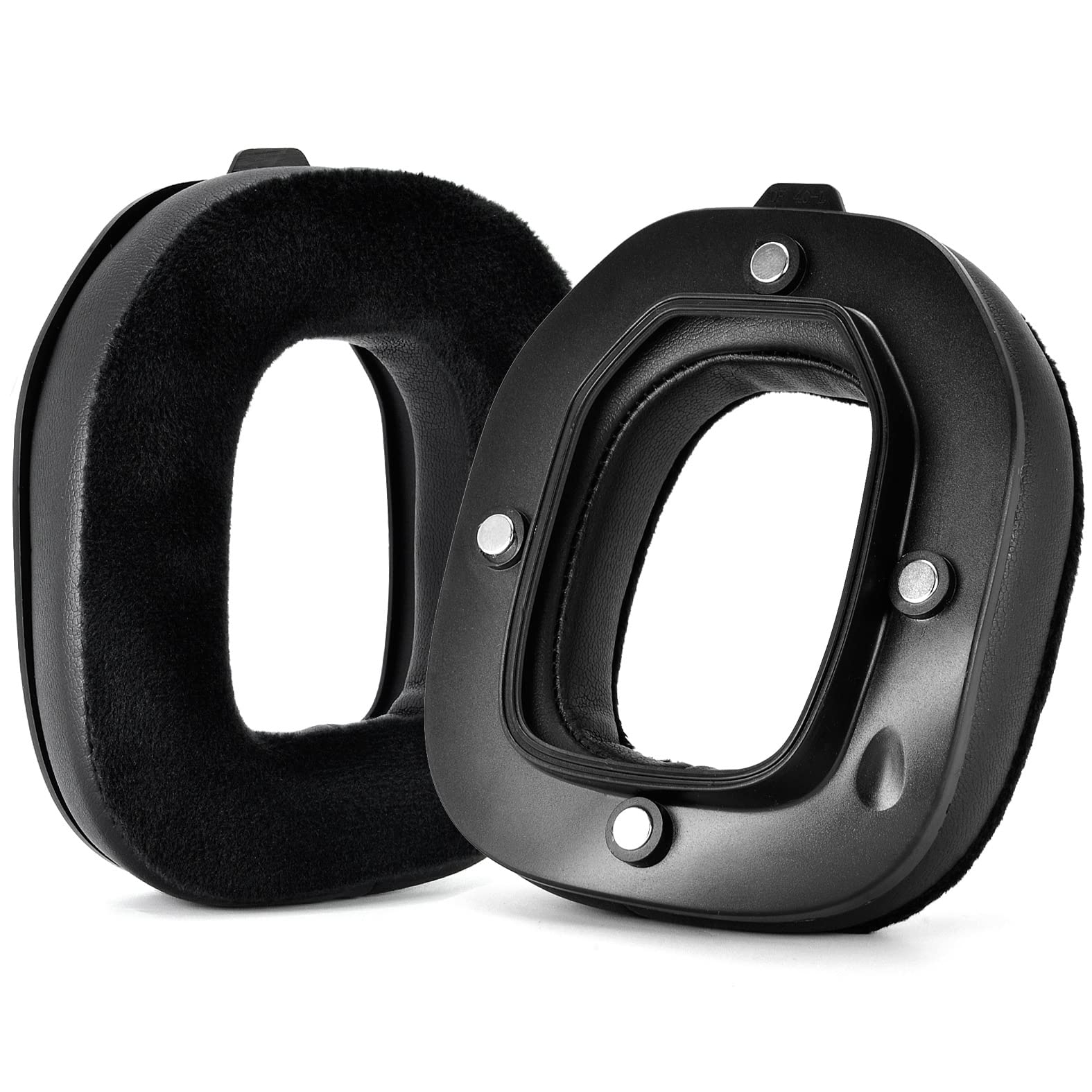 Replacement Earpads Fit for Logitech Astro A40 TR Gaming Headset Headphone Cushion Ear Cup Earmuff with Magnet (Leather+Flannel Material)
