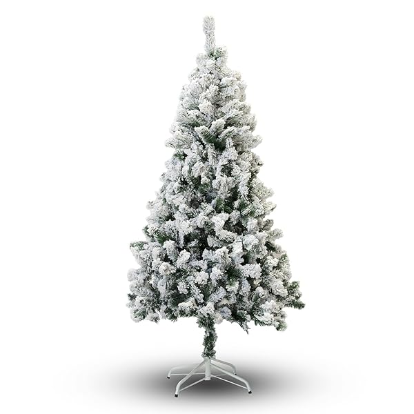 PERFECT HOLIDAY CHRISTMAS TREE, 4-FEET, FLOCKED SNOW