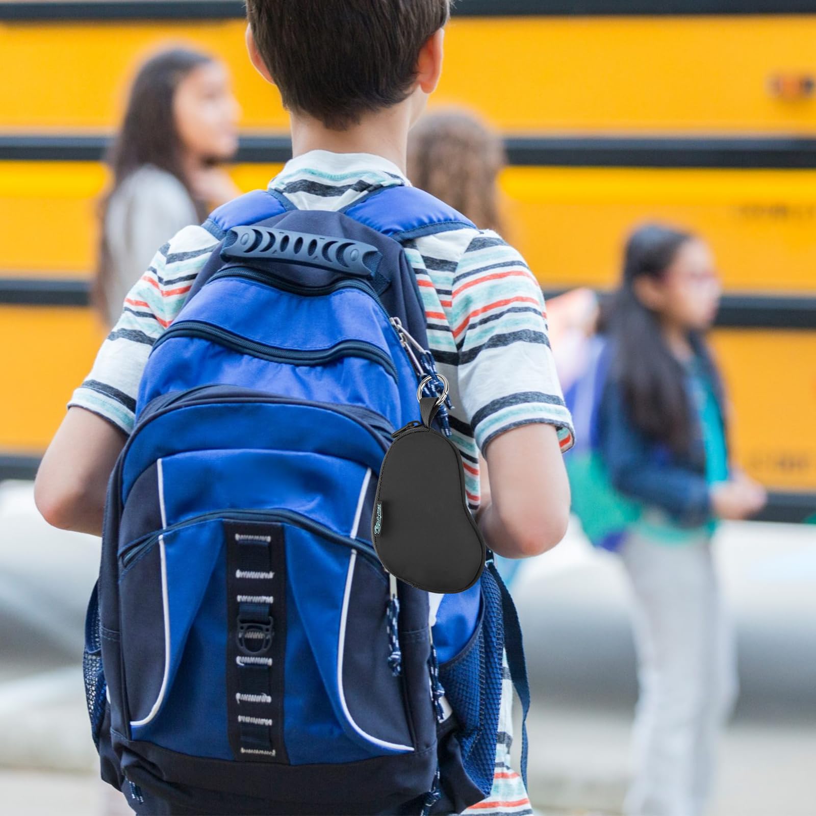 Beautyflier Asthma Inhaler Case Lanyard Holder Keychain Travel Handy Mini Bag for Adults and Kids, Does Not Include Inhaler (Black)