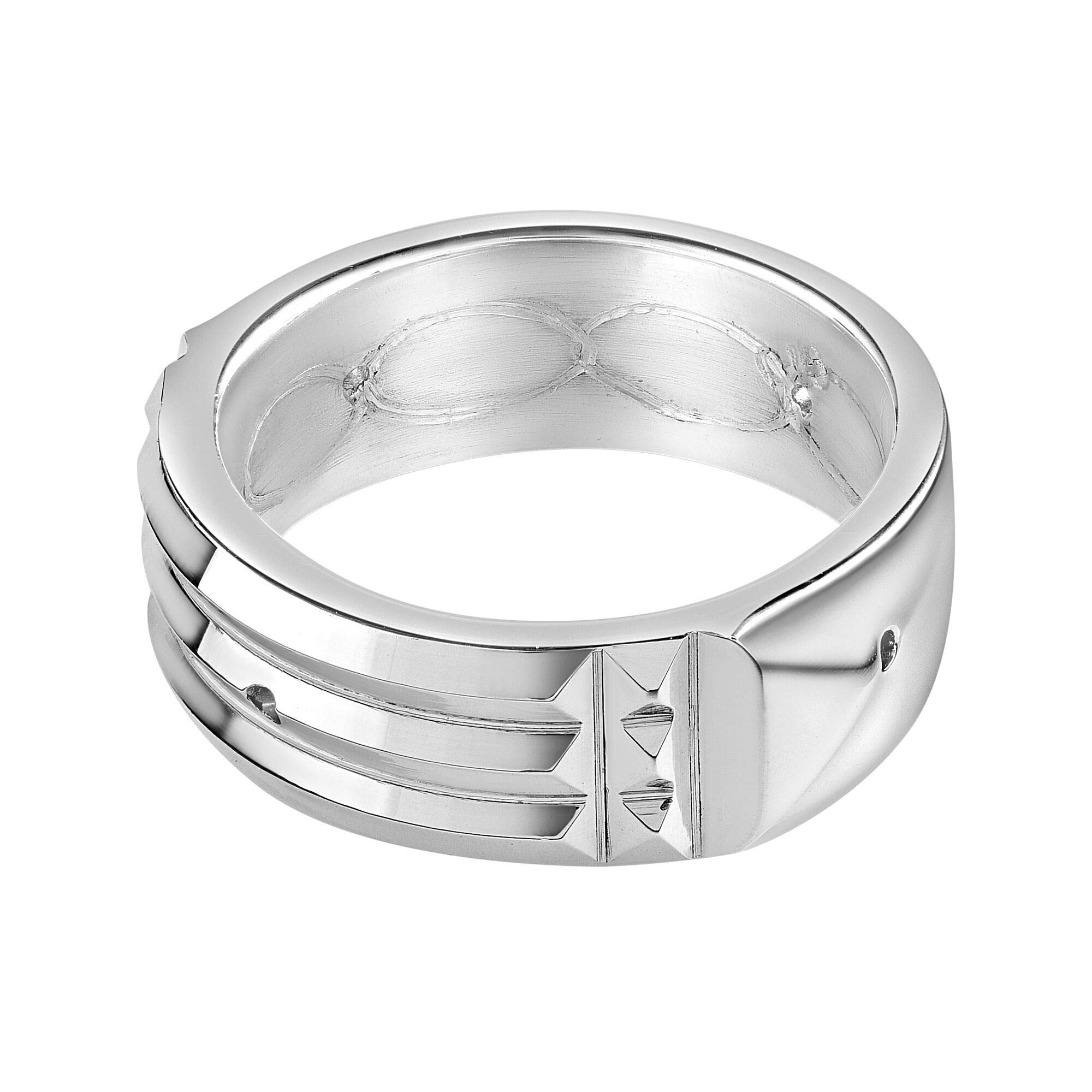 thumbnail image 2 of Atlantis Ring In 970 Silver With 18K Gold Plating – Handmade Band, 6mm Wide, 2mm Thick 2 of 12