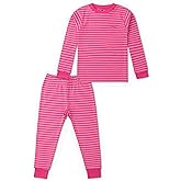 MONICA + ANDY Toddler & Kids Two Piece Pajama Set, 100% Organic Cotton Clothes for Boys & Girls, Children PJs