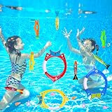 DTYDECLE 18pcs Diving Pool Toys Set: Rings Torpedoes Seaweed Gems view 5