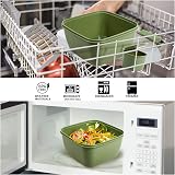 Greentainer 52 OZ Salad Container 3-Compartment BPA-Free Army Green view 6