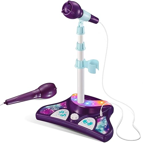 LP Kids Karaoke Machine with 2 Microphones and Adjustable Stand