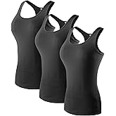 SPVISE 1 or 3 Pack Racerback Workout Tank Tops for Women Slim Fitted Basic Athletic Tanks Yoga T-Shirt Sleeveless Running Top