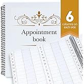 Undated 6-Column Appointment Book - 200 Pages with Pen Holder: Hourly Weekly Planner for Salon, Hairdresser, Restaurant, Spa, and Stylist Scheduling
