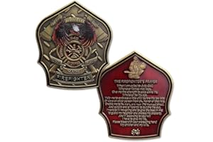 ATSKNSK Firefighter Prayer Challenge Coin Fireman Gifts
