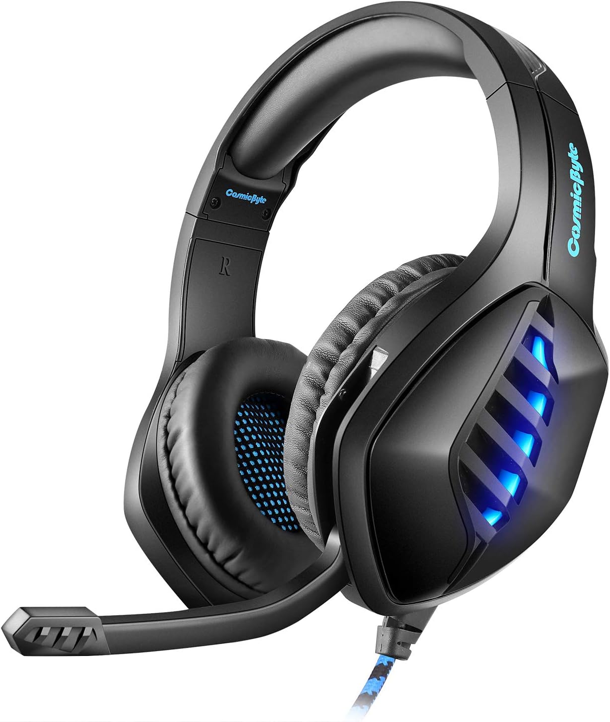 Cosmic Byte Gs430 Gaming Headphone, 7 Color Rgb Led And Microphone For Pc, Ps5, Xbox, Mobiles, Tablets, Laptops (Black)