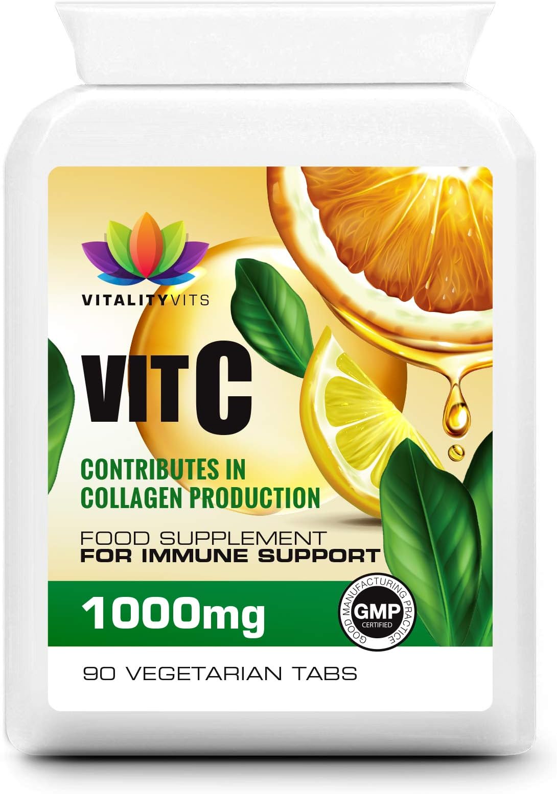 Vitamin C 1000mg + Zinc 40mg – Premium Quality 90 Capsules - Ascorbic Acid + Zinc – Support Immune System - UK Made GMP – Vegan Friendly