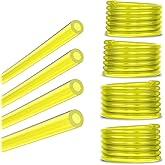 Hipa Gas Fuel Line Hose Tubing for Small Engine Weedeater 4 Size 4 ft. Each | I.D x O.D 1/8" x 1/4" 1/8" x 3/16" 3/32" x 3/16" .08" x .14" Fuel Line for Chainsaw Lawn Mower Trimmer Blower Model Parts