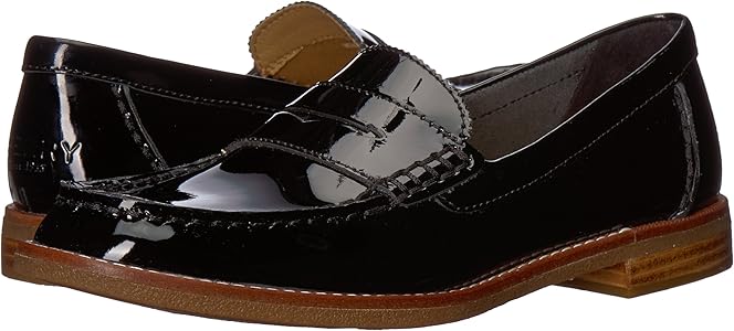 sperry seaport penny loafer black