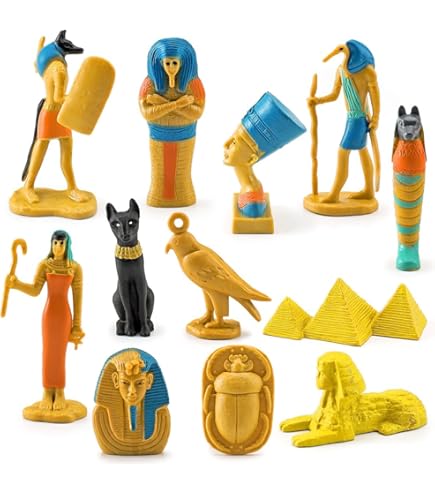 Amazon.com: WONWONTOYS 24PCS Egyptian Figurines Set Egypt Pyramids