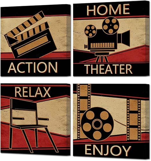 Amazon Com Homeoart Home Theater Cinema Canvas Wall Art Prints