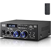 Facmogu BT-398A Stereo Digital Audio Amplifier, Max 450Wx2 HiFi Sound Audio Power Amplifier System, 2.0 Channel Receiver Amp for Home Theater Garage w/Fiber/Copper Jack, USB/SD/AUX/RCA/MIC in w/Echo