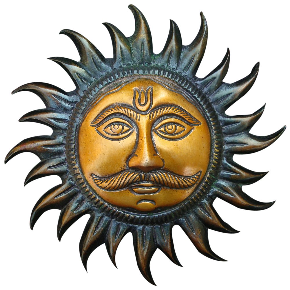 Handmade Sun Shape Painted Brass Wall Hanging Amazon.co.uk Kitchen & Home