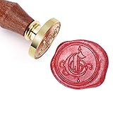 Mceal Wax Seal Stamp, Brass Seal with Wooden