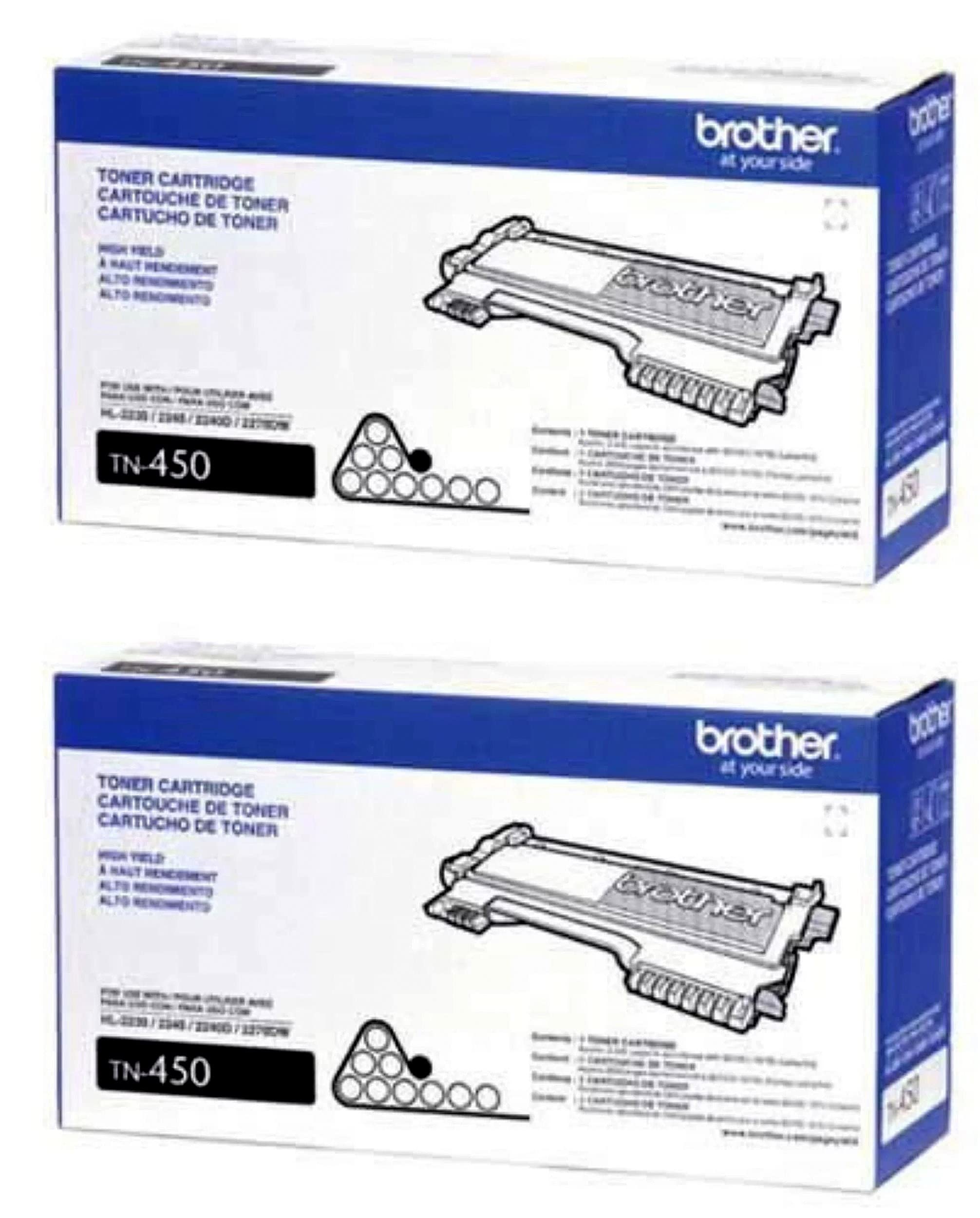 Cartucho de tóner Brother TN450 (negro) en embalaje minorista BRTTN450