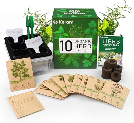 KORAM Kit de jardín de hierbas cultivo Set de iniciación de ...