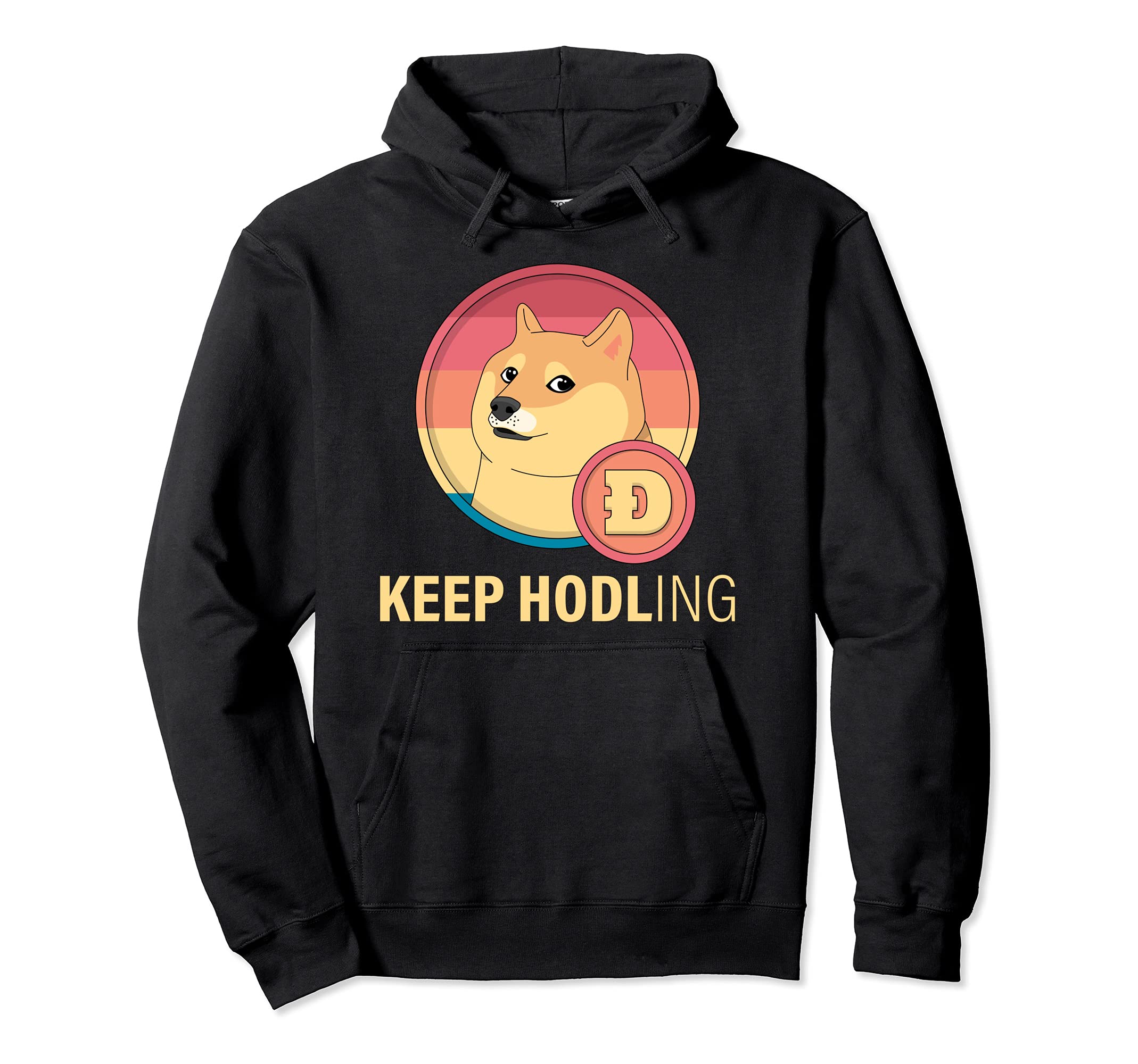 Keep Hodling Doge Coin Crypto Currency Digital Blockchain Pullover Hoodie