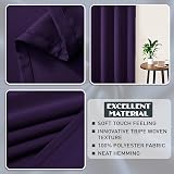 Rayyan Linen Aubergine Purple Blackout Eyelet Curtains 66x54 Pair view 3