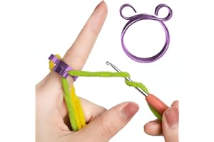 Morycraft Crochet Tension Ring For Finger, Left & Right Handed Yarn Ring, Birthday Crochet Gifts For Crocheters, Knitters