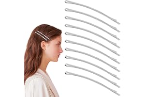 ASWEWAMT 50 Silver Jumbo Bobby Pins, 3.34 Inch Metal Hair Clips Hair Pin Bobby-pins Hairpins Hair Accessories for Women Thick Long Updo Hair Style