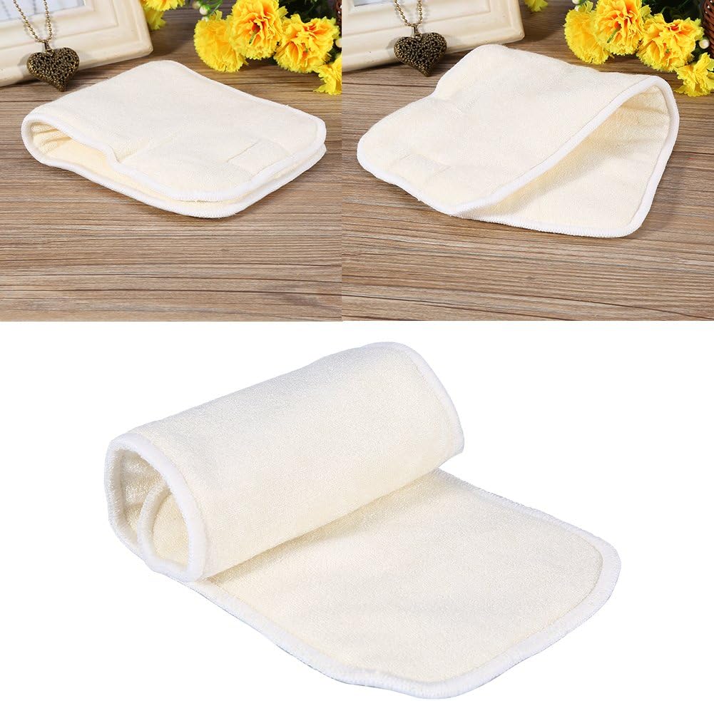 2 Pcs Adult Nappy Pads, Adult Incontinence Pants, 4 Layers Washable Reusable Bamboo Fiber Adult Incontinence Cloth Diaper Inserts - Image 4