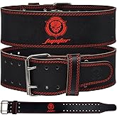 Weight lifting Belt (6mm Thick) - Genuine leather, offering back support. Double-pronged buckle, ideal for weightlifting, powerlifting, squats and deadlifts